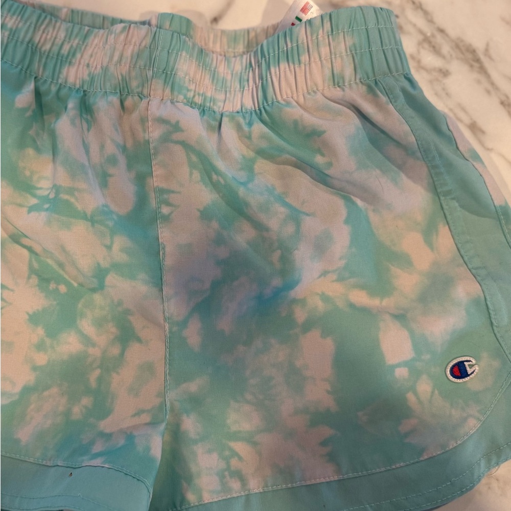 Champion Kids Tie-Dye Shorts - Blue and White